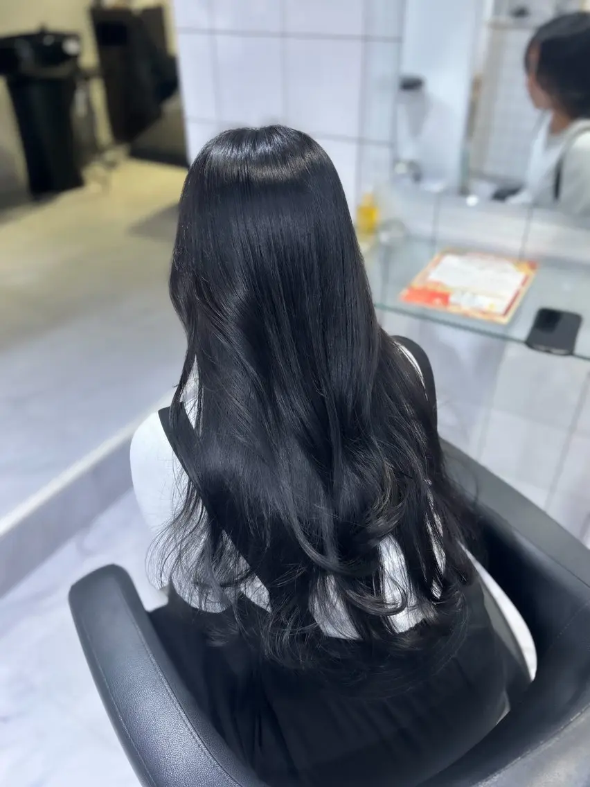 ロング カラー ヘアカラー トリートメント 表参道/透明感カラー /暗髪/ジュキヤのヘアスタイル