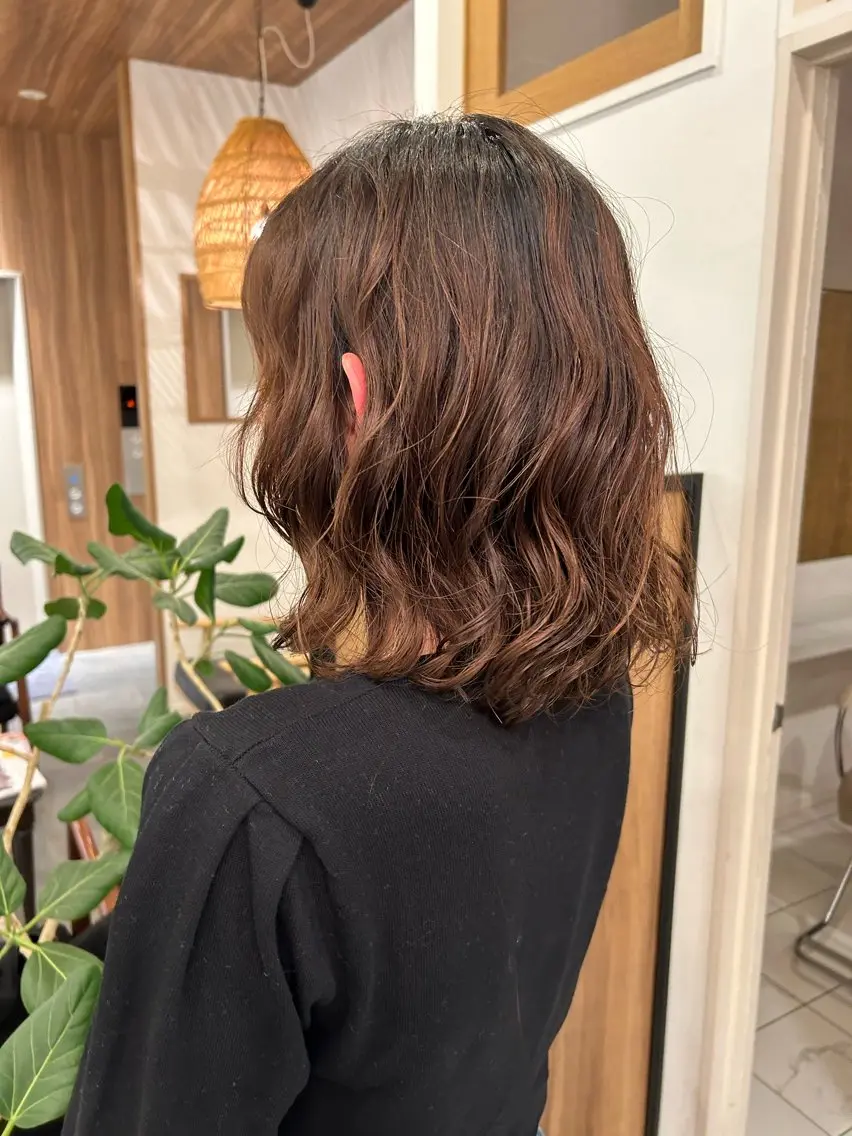 ミディアム パーマ 穂乃香 BEAUTRIUMのヘアスタイル