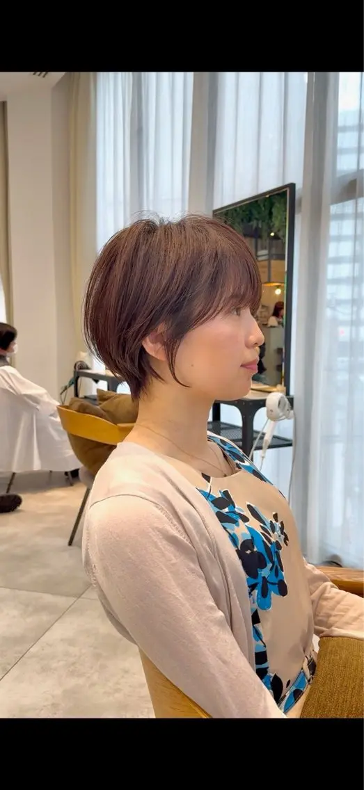 ショート カラー 似合わせカット ショートヘア カット ヘアカラー お悩み解決ショート/ 似合わせカット/といのヘアスタイル
