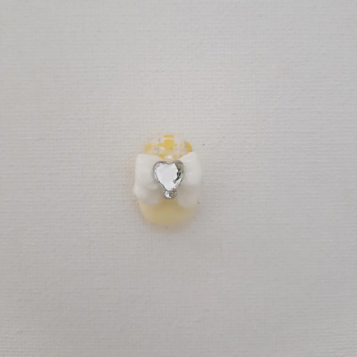 ネイル ジェルネイル 持ち込み リボン ショートネイル 黄色 owlnail /持込みデザイン専門のネイルデザイン