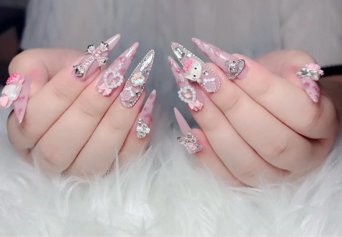 ネイル アートネイル 韓国ネイル 持ち込み ワンホンネイル ハンドネイル Lenie Kabukichoのネイルデザイン