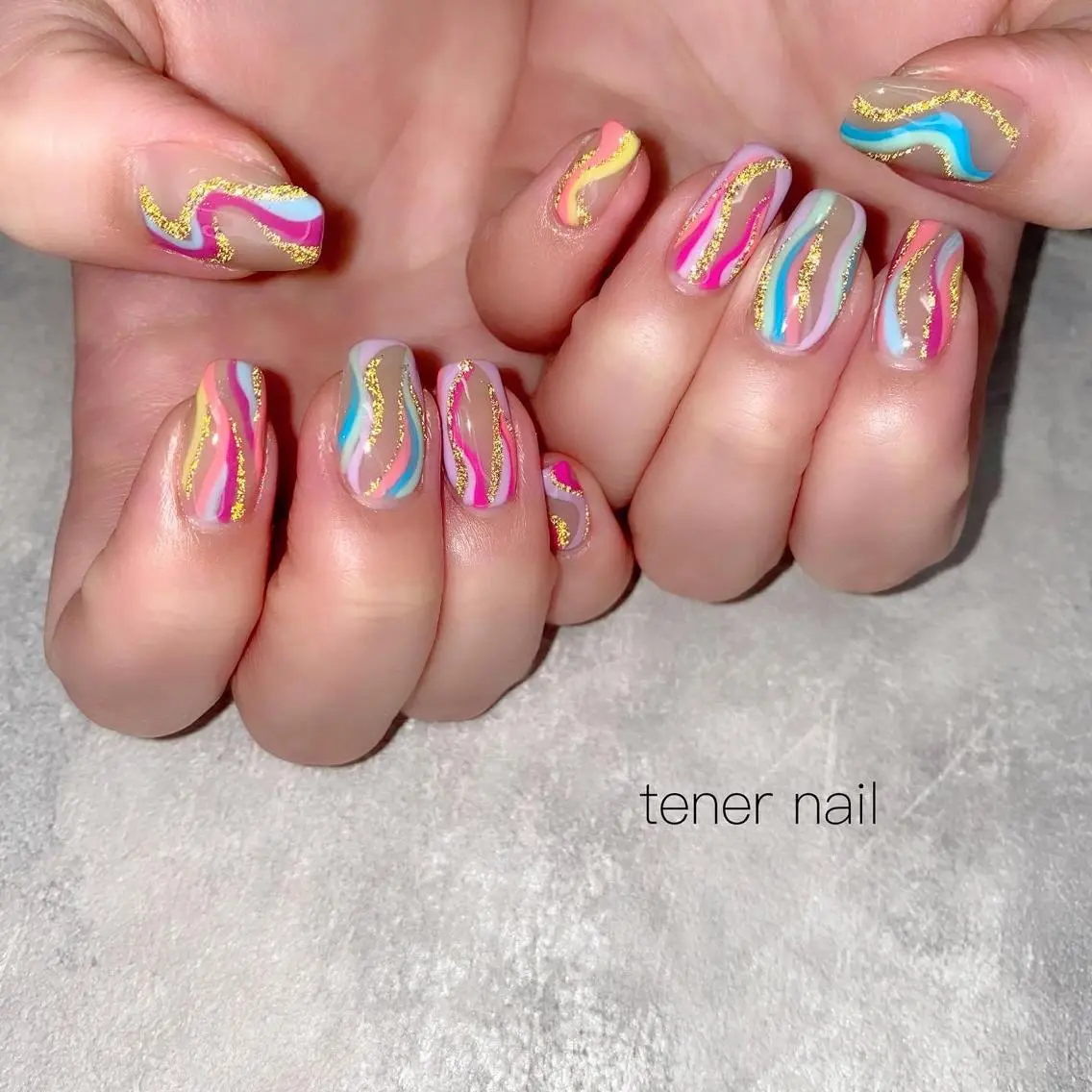 ネイル フラッシュネイル テネルネイル tener nailのネイルデザイン