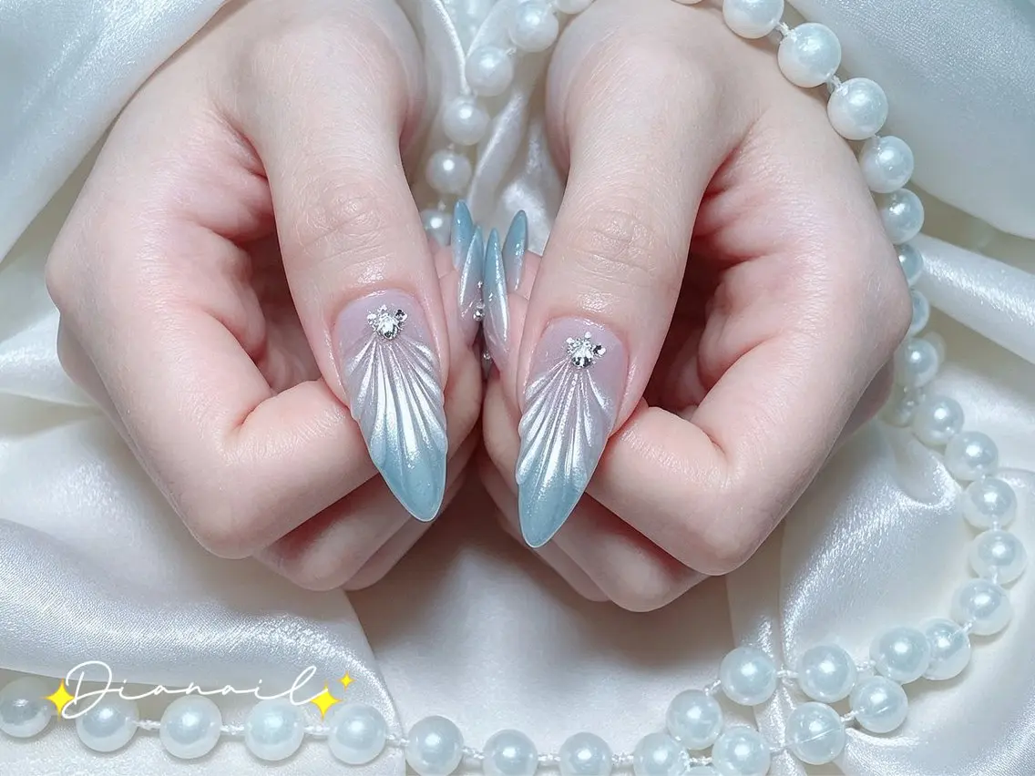 ネイル フットネイル 韓国ネイル レース マグネットネイル ニュアンスネイル ハンドネイル Dia nail サロンのネイルデザイン