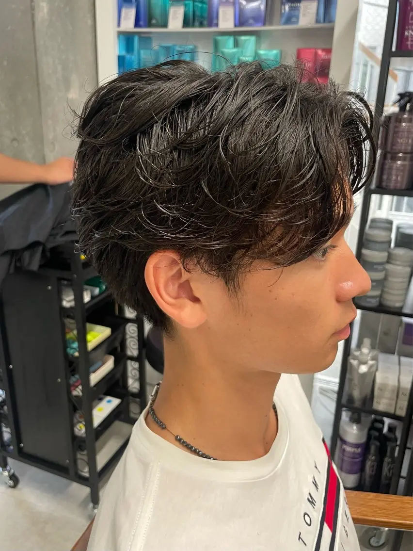 パーマ メンズ カット パーマ トリートメント ヘアセット メンズモテパーマ💙 fuwaのヘアスタイル