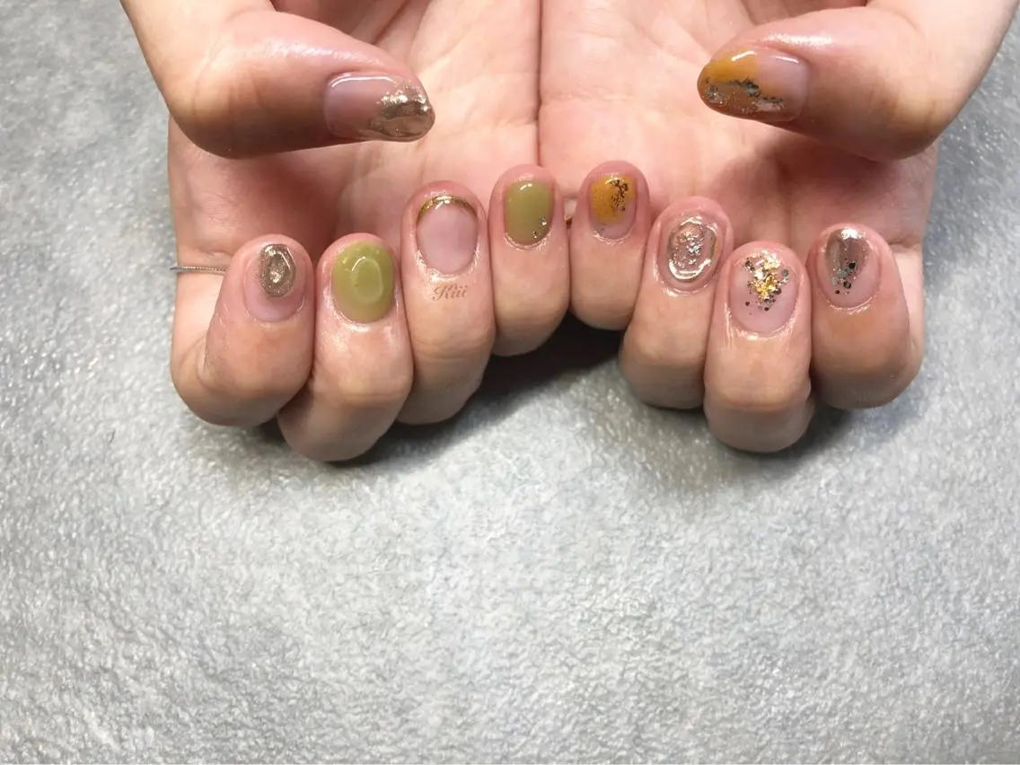 ネイル アートネイル ハンドネイル フットネイル kiii.__ ✴︎*のネイルデザイン