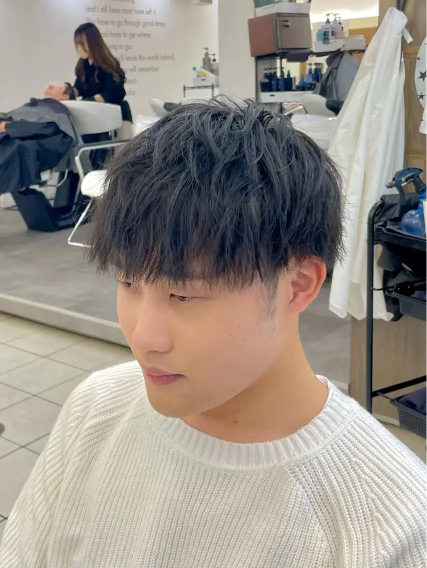 メンズ 成瀬スパイラル パーマ清水大隼のヘアスタイル