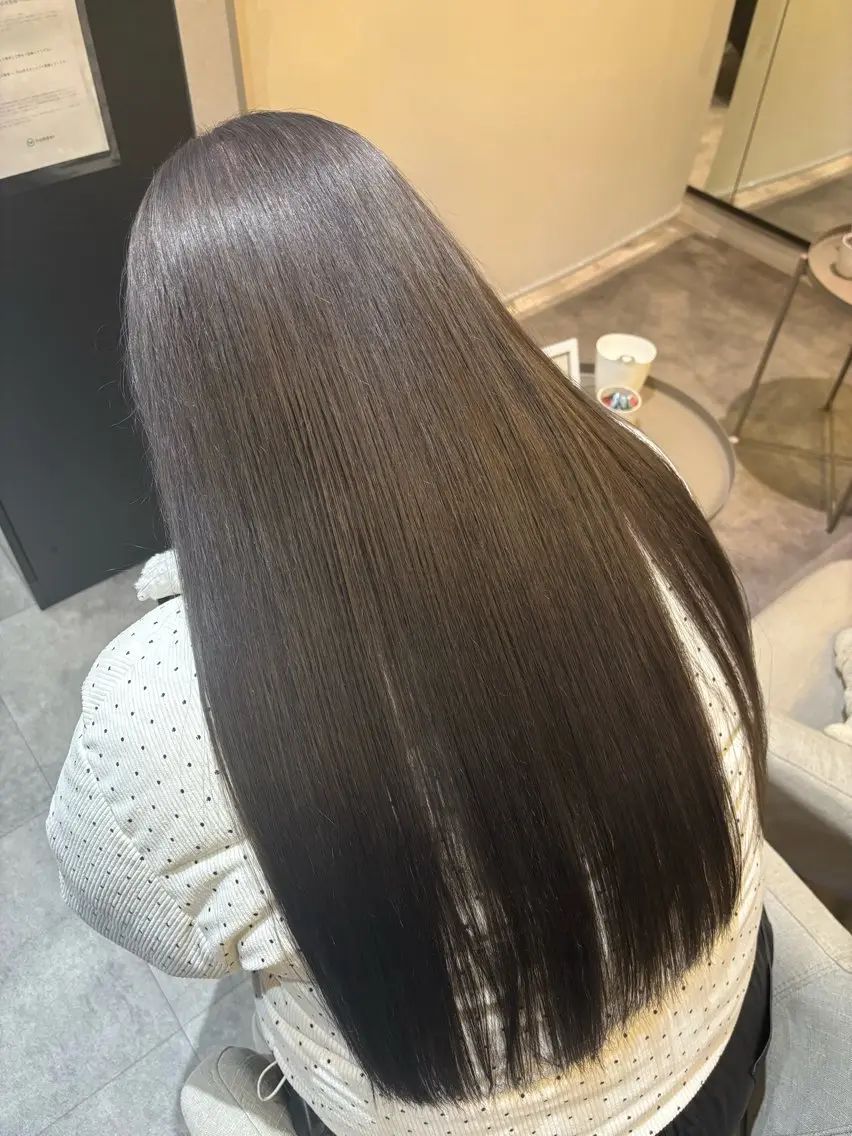 ロング カラー ケアブリーチ🥣 縮毛矯正Ryokoのヘアスタイル