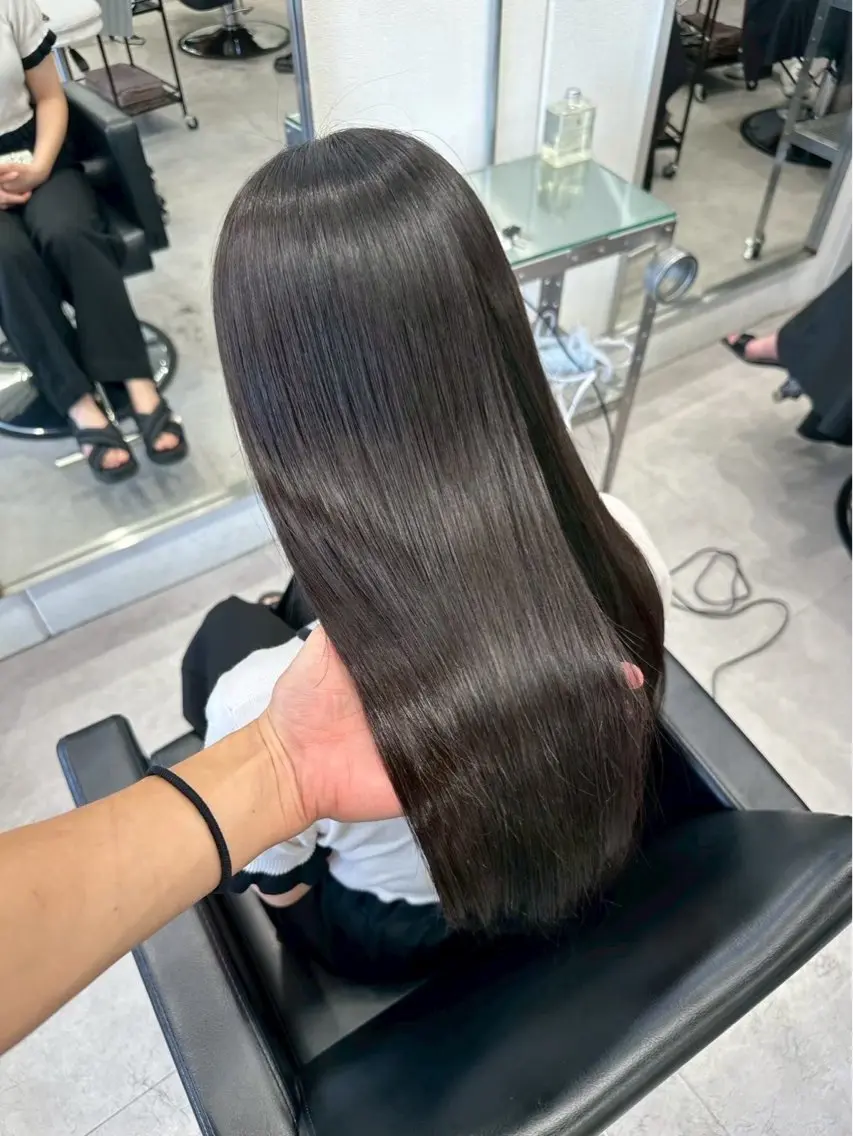 ロング 縮毛矯正 トリートメント Bond Story /名駅/長谷川仁のヘアスタイル