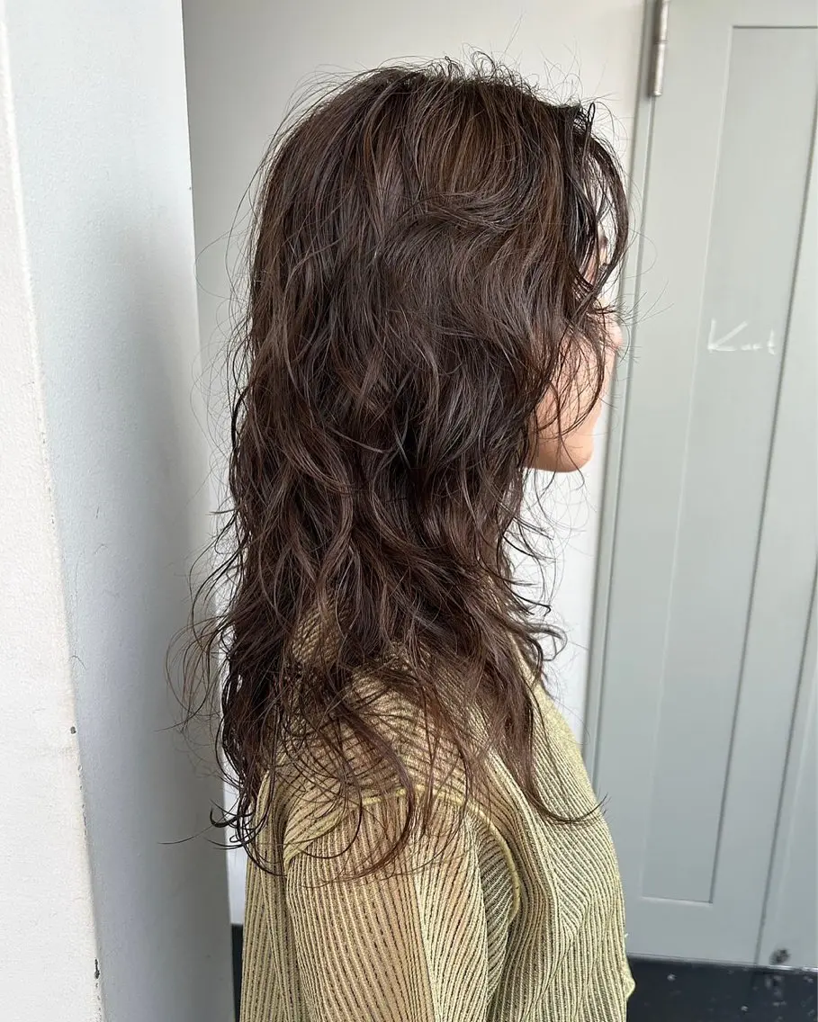 ロング パーマ カット パーマ トリートメント レイヤーパーマ 竹之内竜矢のヘアスタイル