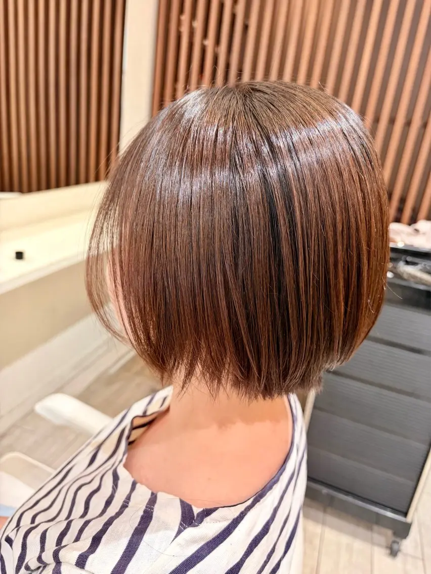 ショート ショートヘア 縮毛矯正 カット 縮毛矯正 トリートメント NICCOLO室見 Erinaのヘアスタイル
