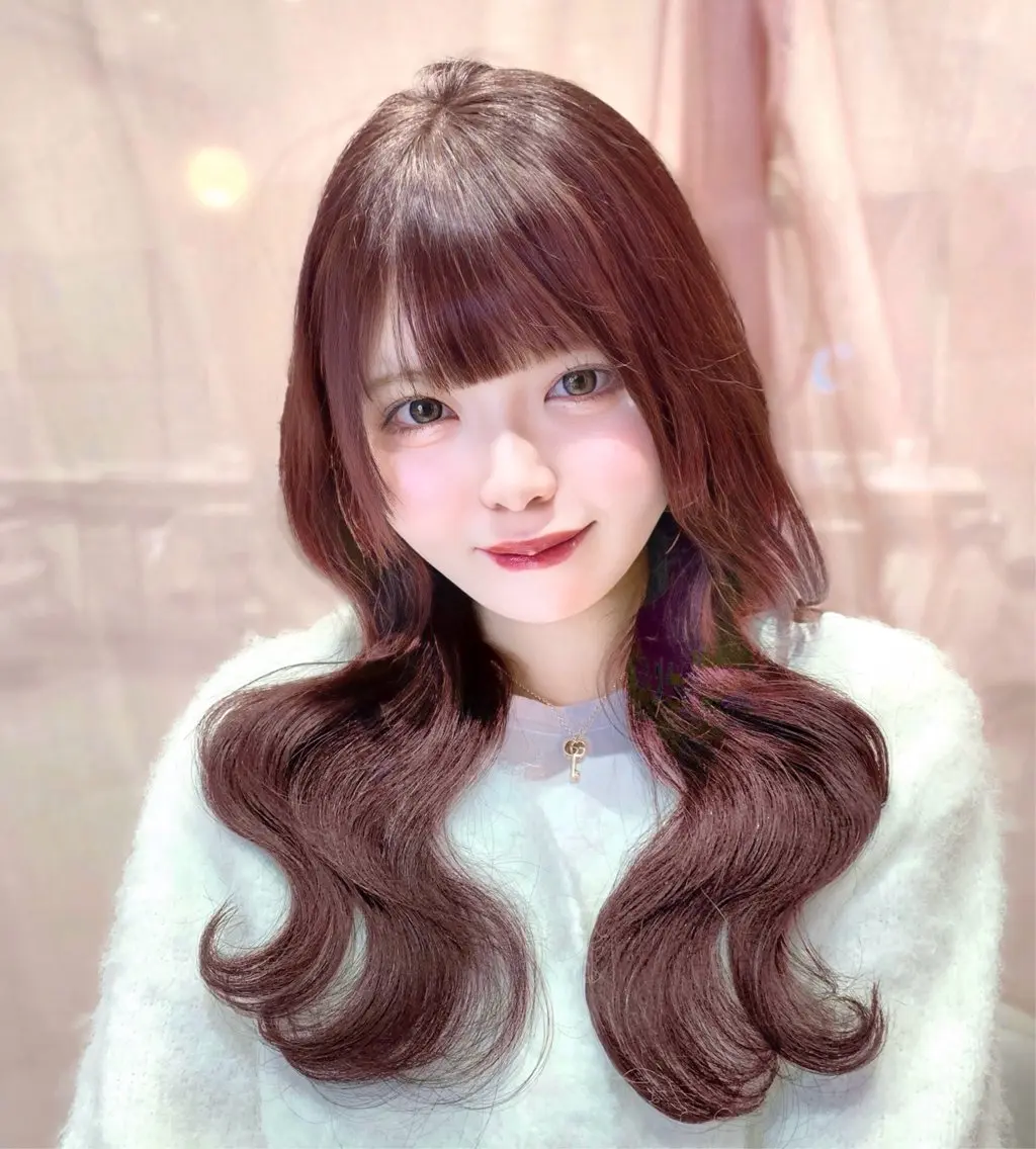 ミディアム カラー カット ヘアカラー トリートメント ヘッドスパ ヘアセット 韓国ヘア/レイヤー/ 顔まわり/りょーとのヘアスタイル