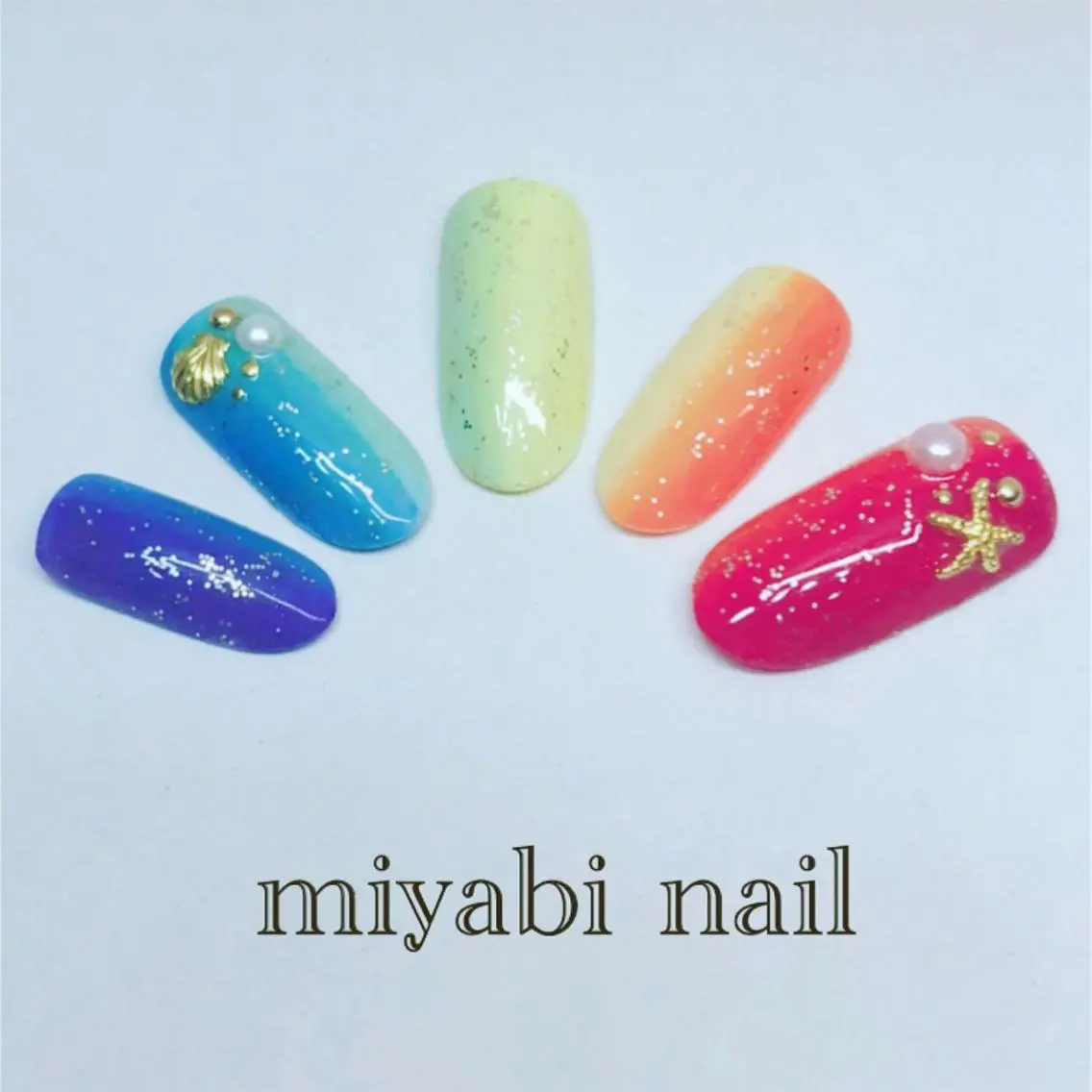 ネイル アートネイル ジェルネイル 持ち込み miyabi nail 桂川駅近くのネイルデザイン