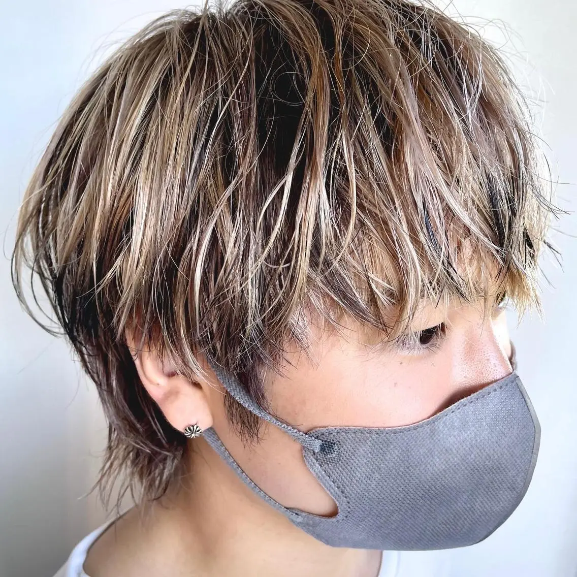 ショート 学生 レイヤーカット ヘアカラー メンズケアブリーチ 特化🔥村田のヘアスタイル
