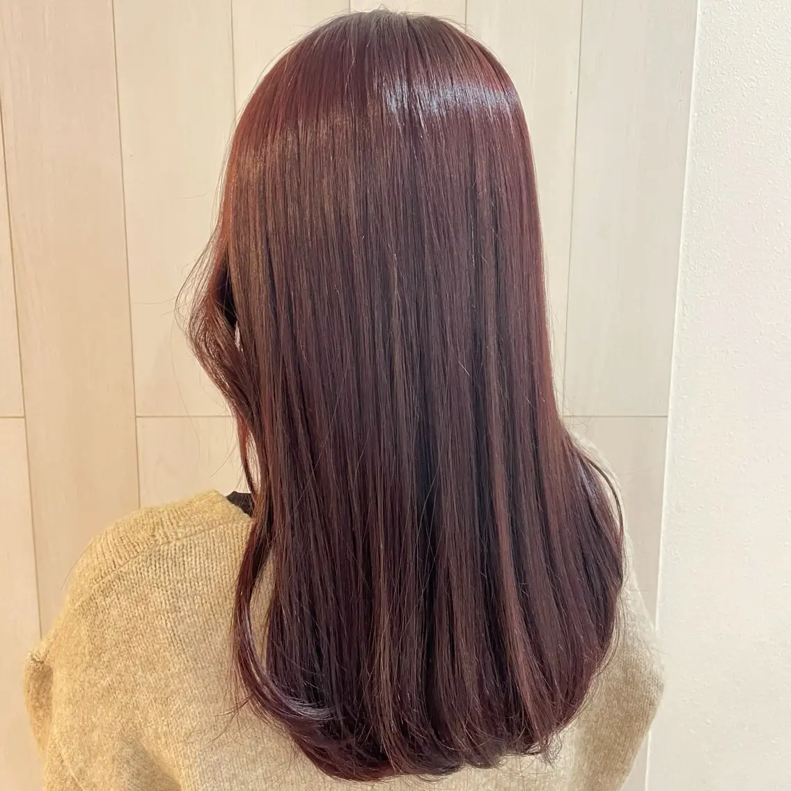 セミロング カラー 髪質改善×ブリーチ なしカラー/桃愛のヘアスタイル