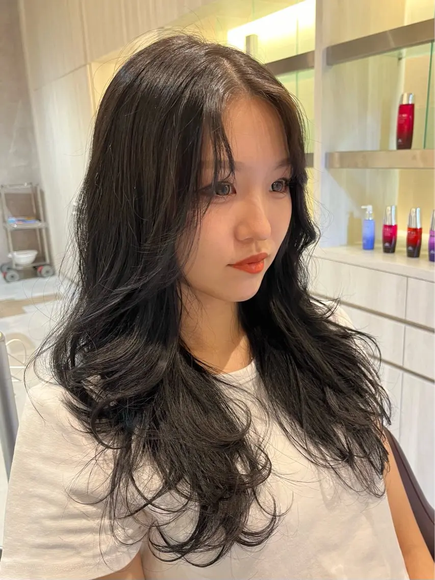 ロング カラー 韓国風ヘア レイヤーカット 髪質改善/縮毛矯正 seiyaのヘアスタイル