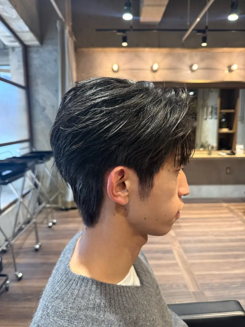 ショート パーマ メンズ ダウンパーマ メンズパーマ ニュアンスパーマ カット パーマ 縮毛矯正 メンズ/佐藤 恒輝のヘアスタイル
