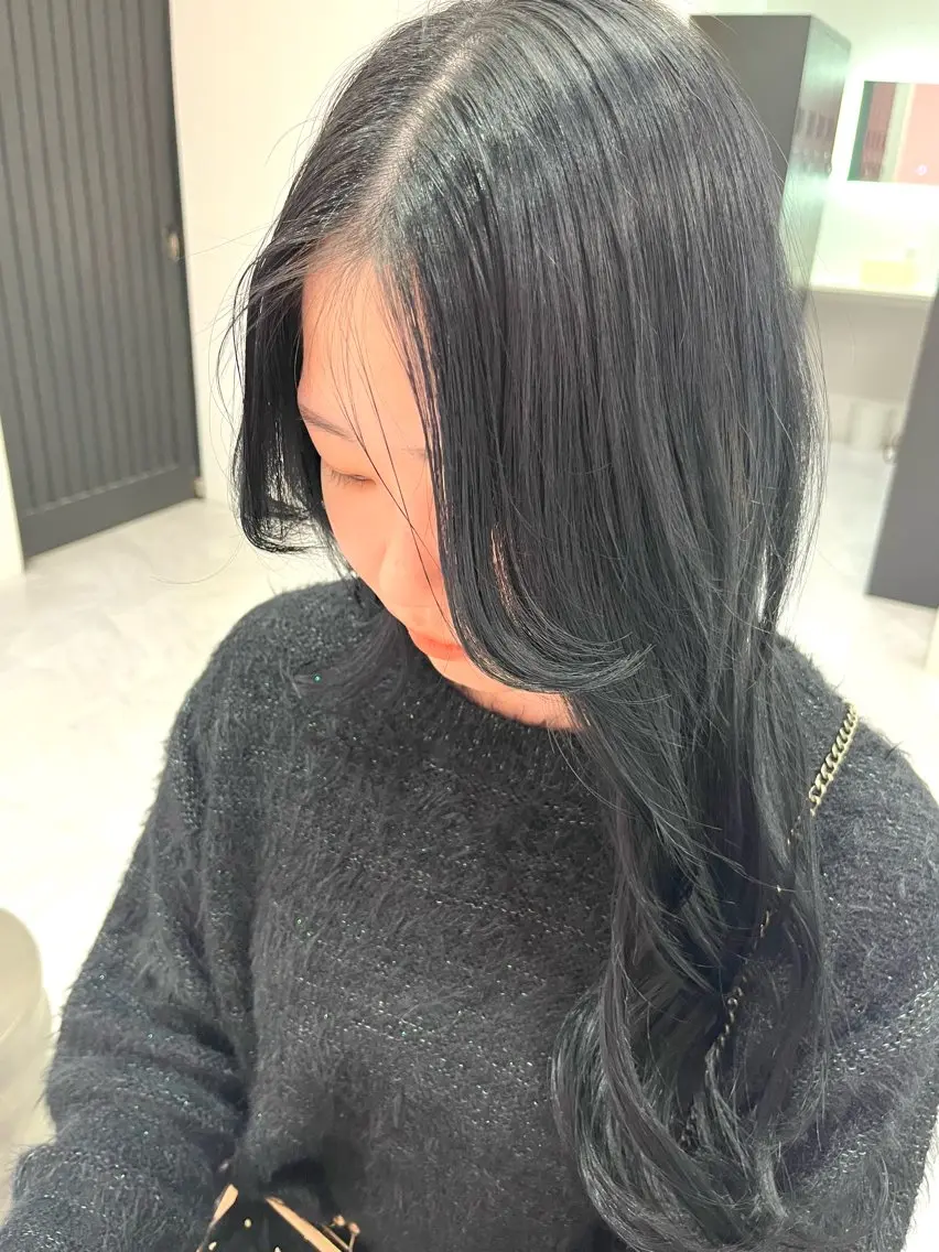 ロング 顔周りカット カット ヘアカラー トリートメント 小谷野 真優のヘアスタイル