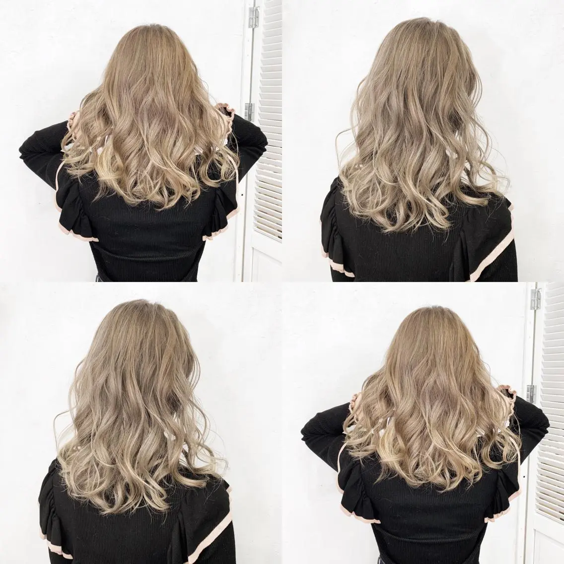 ロング カラー ヘアアレンジ グレージュ ミルクティーグレージュ ヘアカラー TATSUYA アートディレクターのヘアスタイル