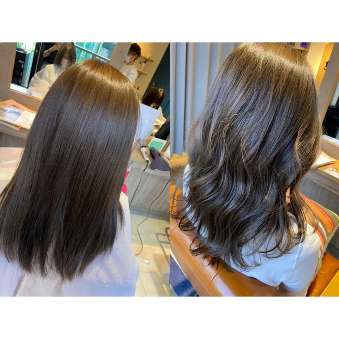 カラー ブリーチ グレージュ ブリーチなしカラー カット ヘアカラー トリートメント 🩵盛れる顔周り/ 艶カラーemi🩵のヘアスタイル