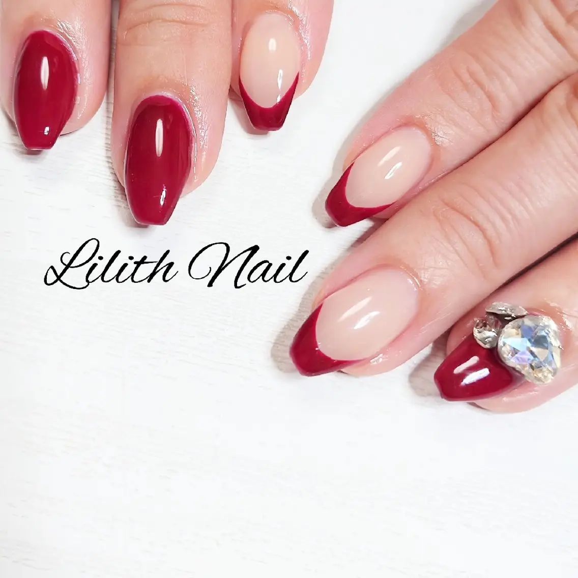ネイル ストーンネイル ハンドネイル Lilith Nailのネイルデザイン