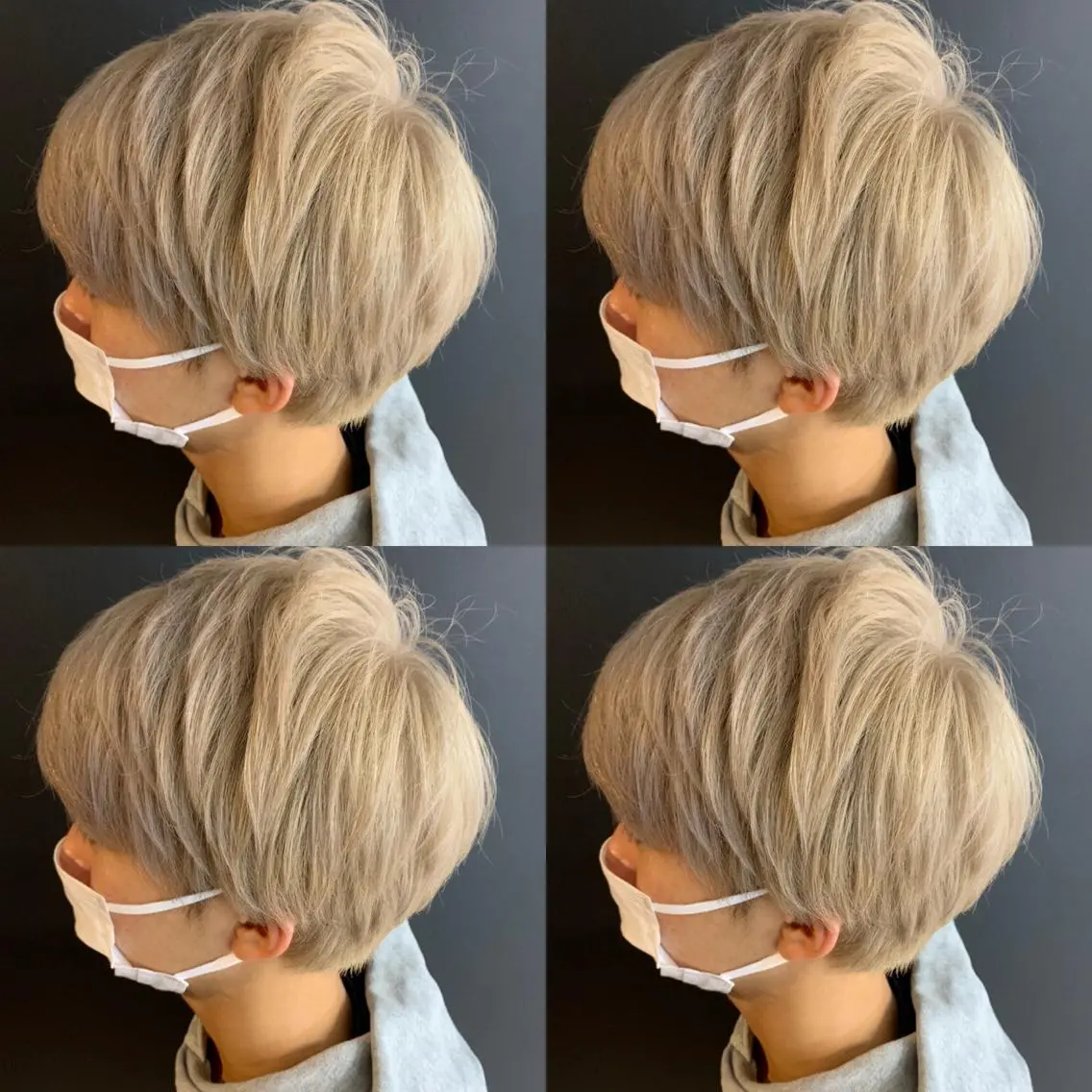ショート カラー ブロンド グレージュ カット ヘアカラー トリートメント ✨レイヤー/髪質改善 /縮毛矯正✨ナカムラのヘアスタイル