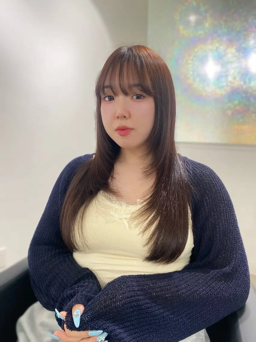 ロング 縮毛矯正 RISAKO レイヤーカット🎀のヘアスタイル