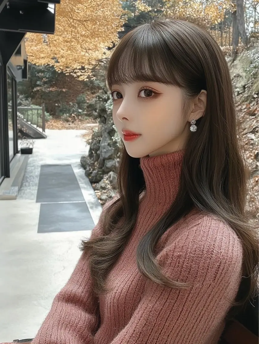 セミロング 似合わせカット カット ヘアカラー トリートメント ブリーチなしWカラー ヘアセット菜希のヘアスタイル