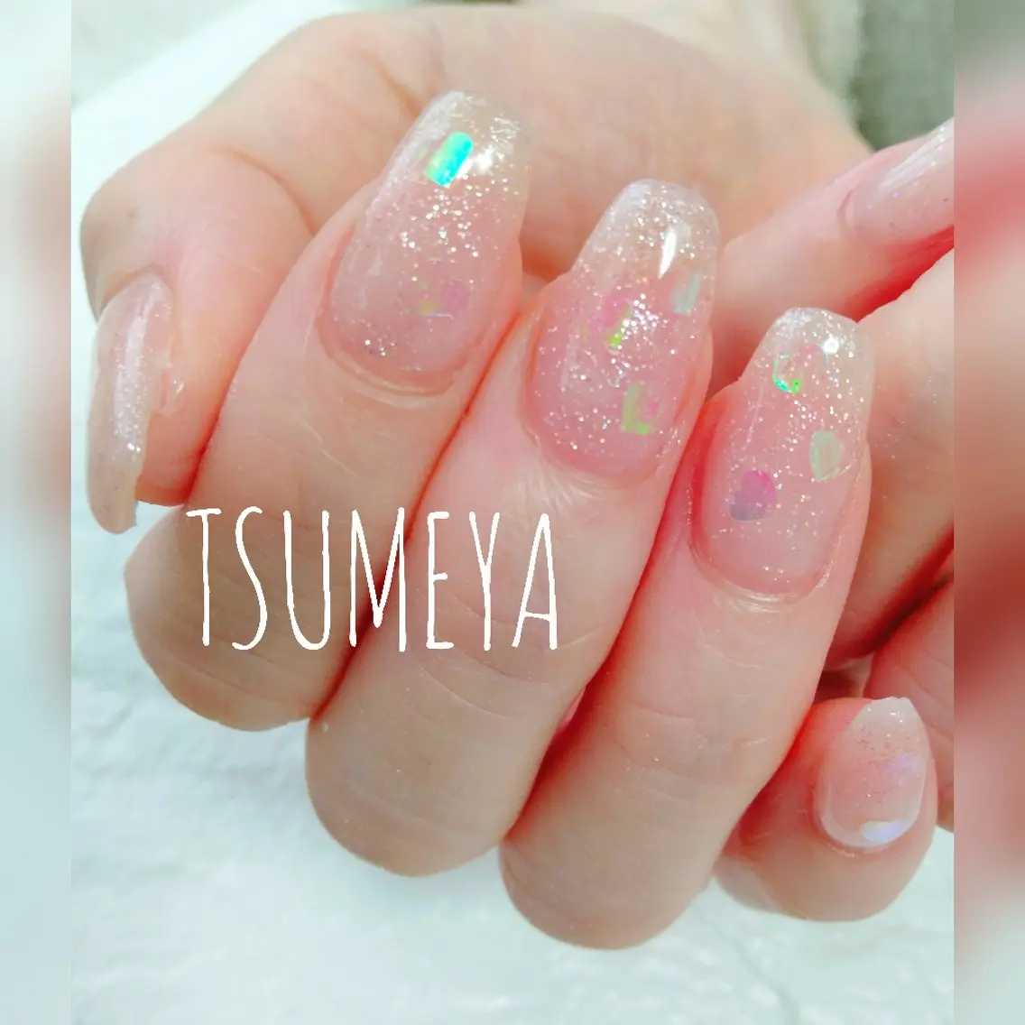 ネイル ハート キラキラネイル _TSUMEYA _のネイルデザイン