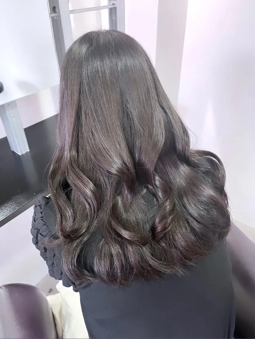 ロング カラー こまつ まりやのヘアスタイル