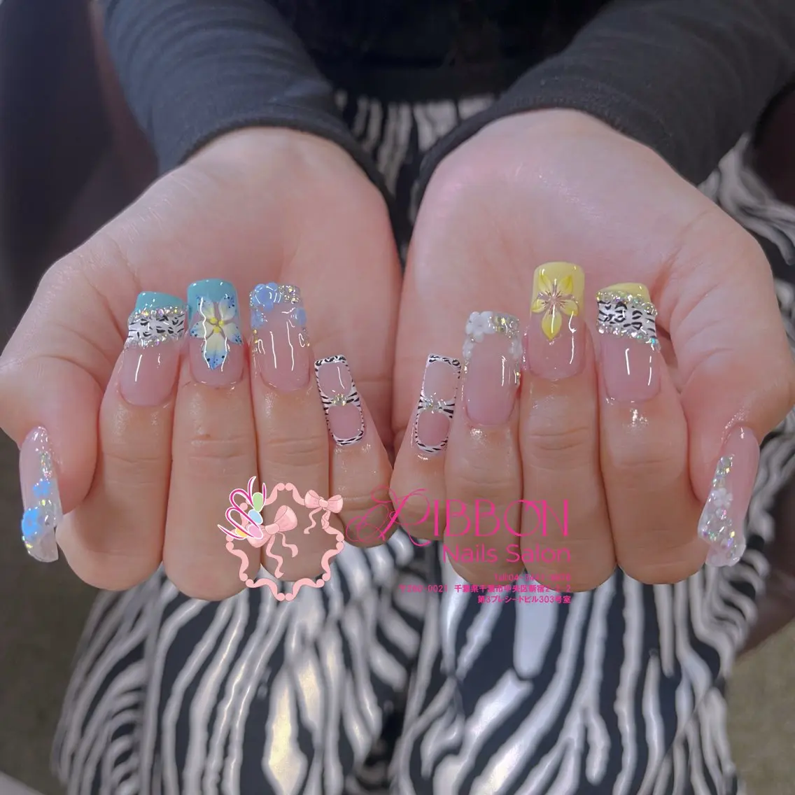 ネイル フレンチネイル ジェルネイル マグネットネイル 持ち込み ニュアンスネイル ハンドネイル Ribbonnail salonのネイルデザイン
