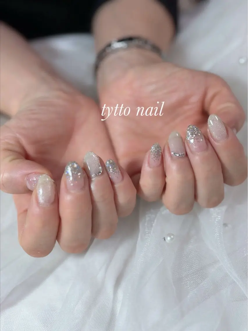 ネイル キラキラネイル 韓国ネイル ラメ(グリッター) マグネットネイル オフィスネイル tytto nail ❤︎‪‪eri‪‪のネイルデザイン