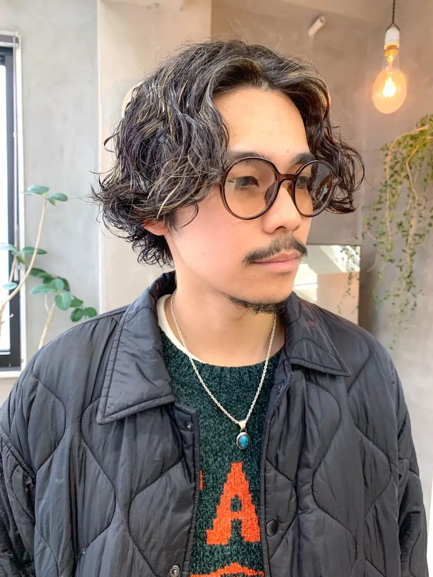 ロング パーマ メンズ 横井伴典 名古屋駅 メンズパーマ/カットのヘアスタイル