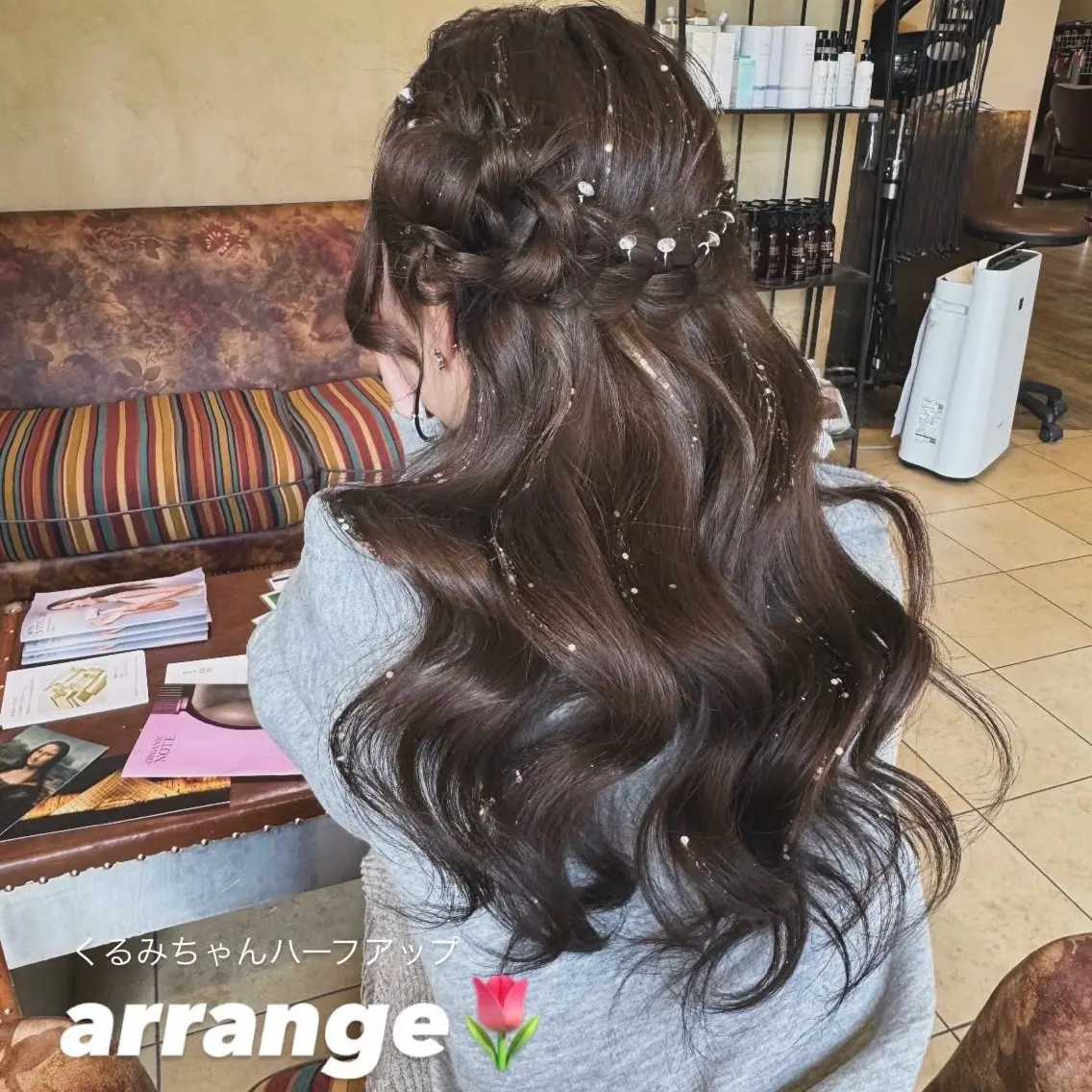 ロング ヘアアレンジ ハーフアップ ヘアセット Lyhair🦊🎀 AKIのヘアスタイル