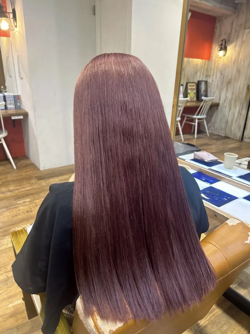 ロング カラー ヘアカラー トリートメント 🎨デザイン🥇 美髪・艶髪 日暮千敬のヘアスタイル