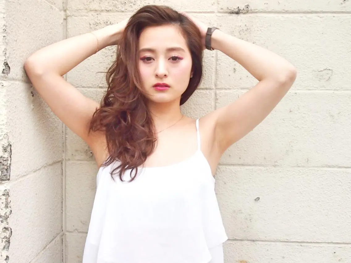 セミロング カラーモデル募集中 美容室ハピスのヘアスタイル