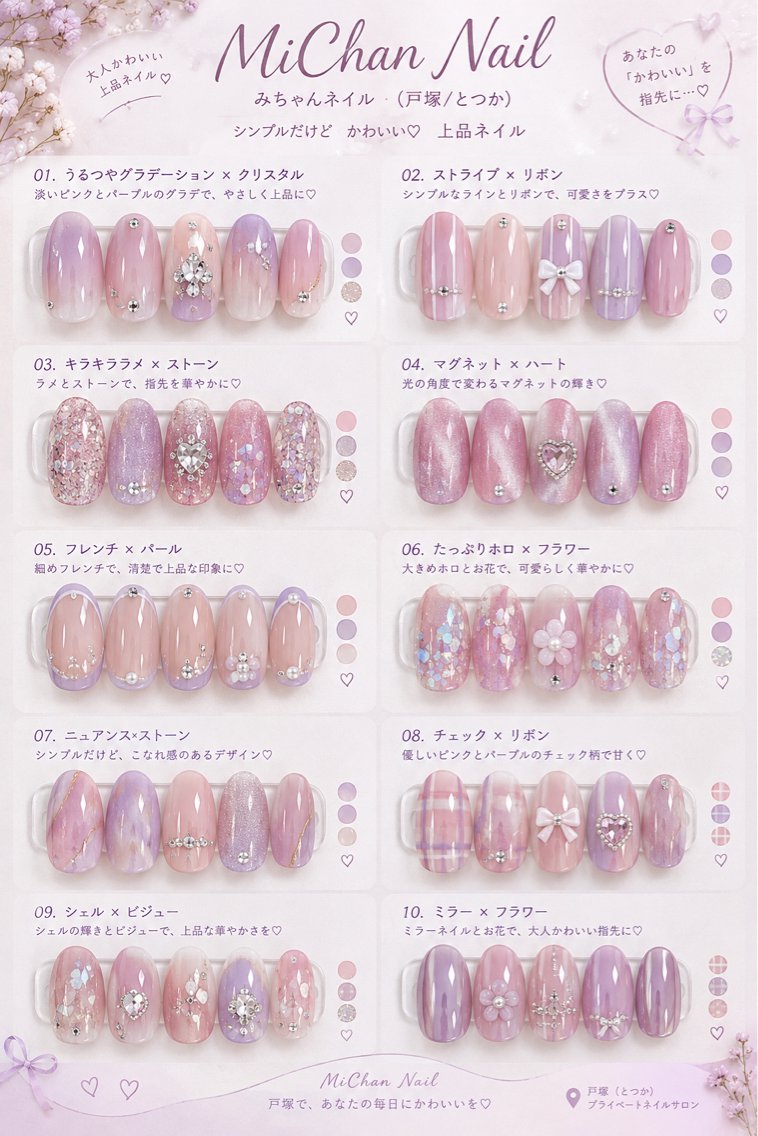 ネイル 成人式 フレンチネイル ジェルネイル 韓国ネイル マグネットネイル Michan Nailのネイルデザイン