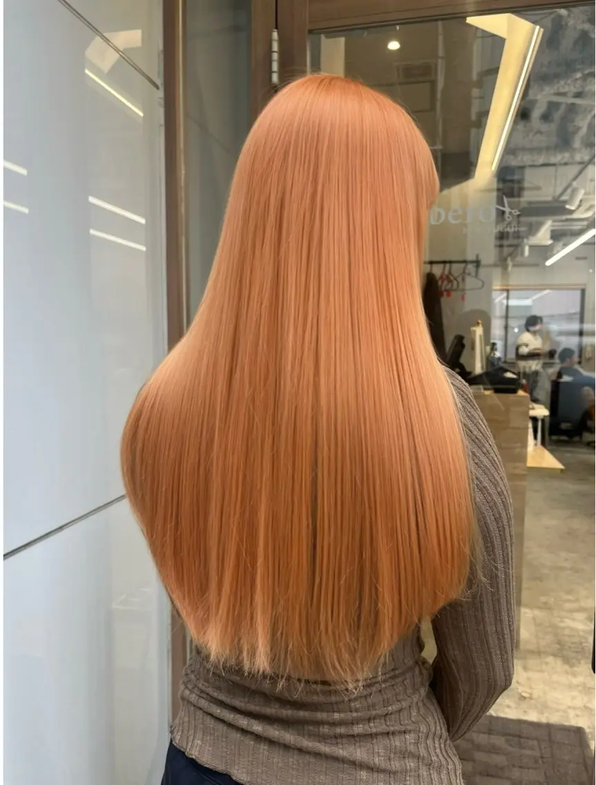 全頭ブリーチ1回+カラー+3step treatment🍒(受付時間👉日祝17:30〜)の写真