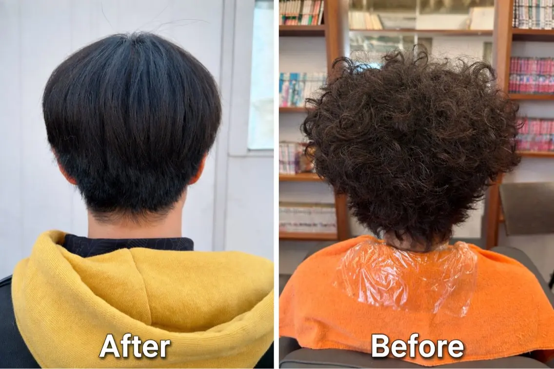 ショート パーマ 比松 楓太のヘアスタイル