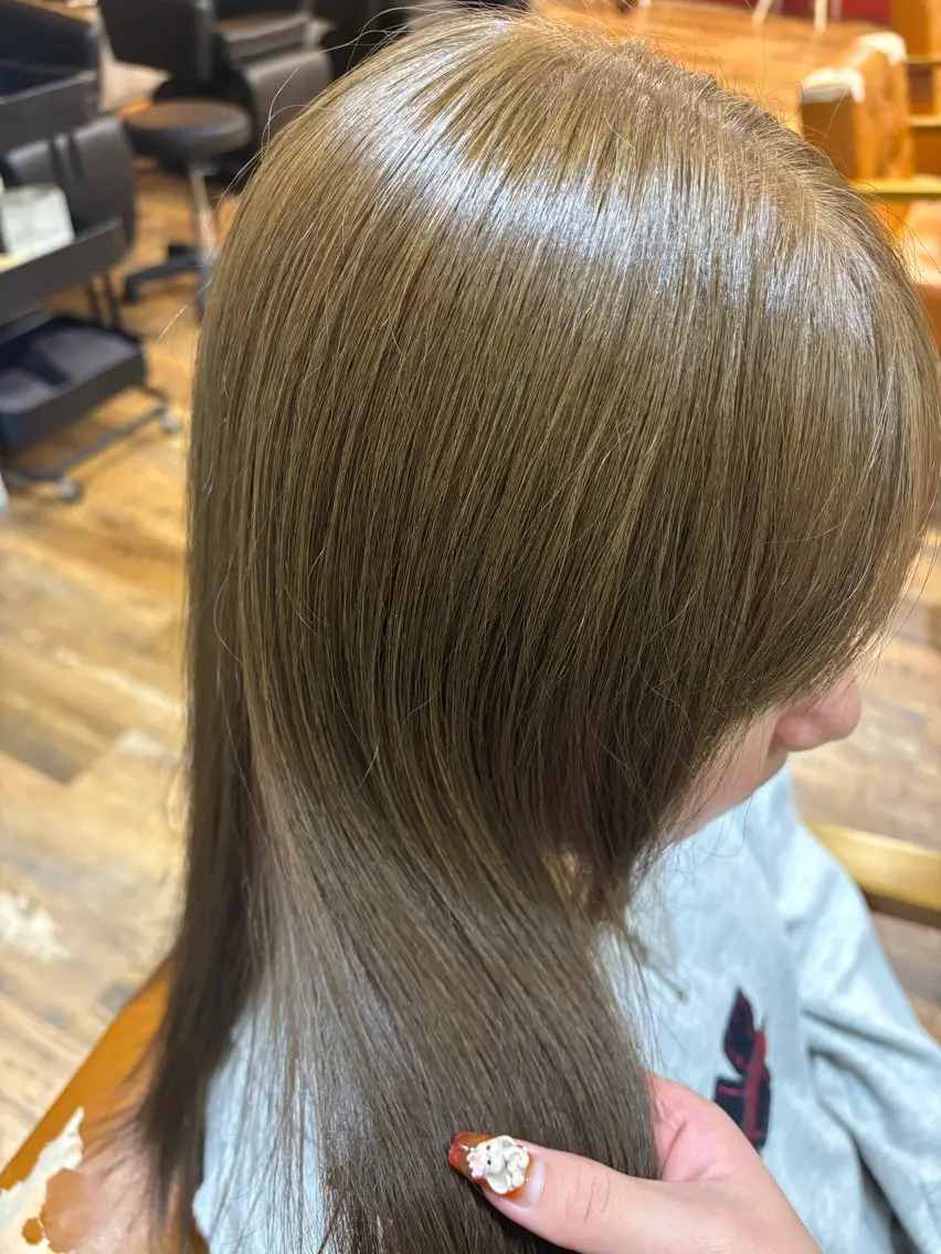 カラー ブリーチ 透明感カラー ブリーチなしカラー ヘアカラー ブリーチ/パーマ ♡MIYUU♡横浜のヘアスタイル