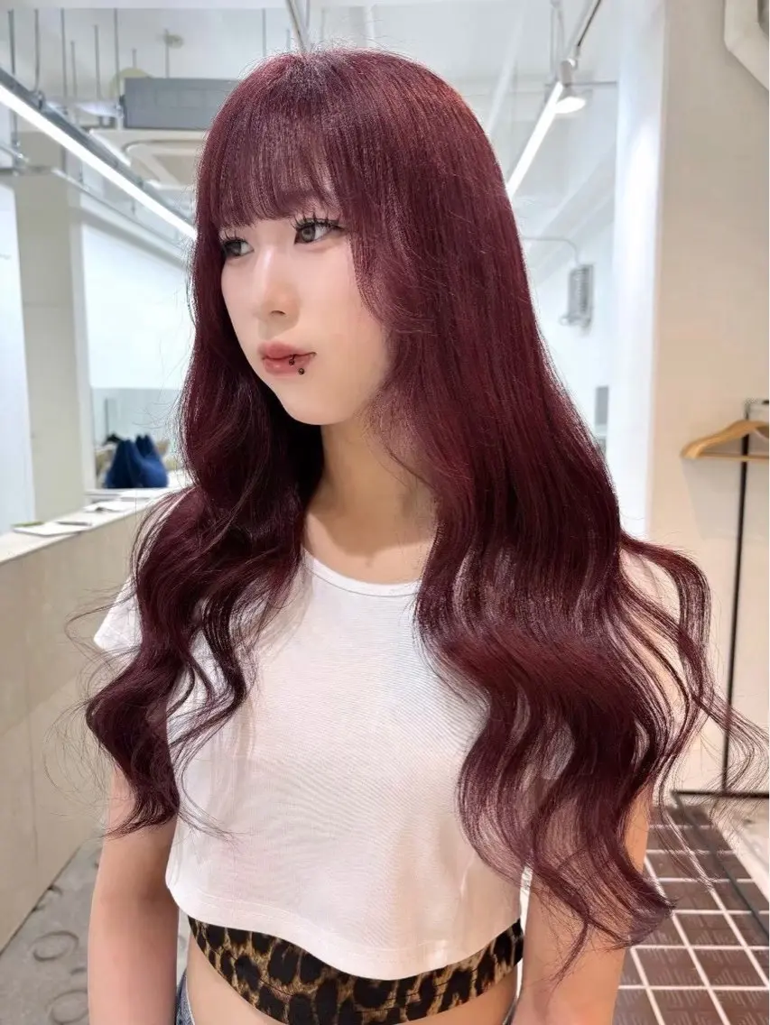 ロング カラー メンズ 艶ブリーチなしカラー 🐹🤍ナナカのヘアスタイル
