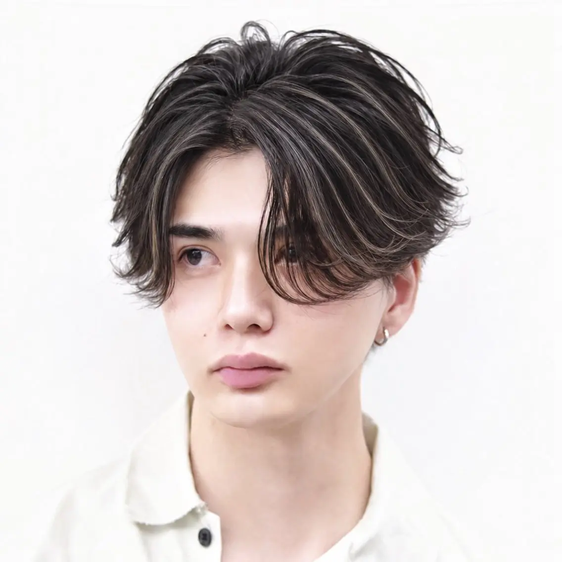 【👻10月限定🎃／新規】メンズカット＋メッシュ ⚡️ 筋感・束感で差がつくヘアに‼️ ¥9,900の写真