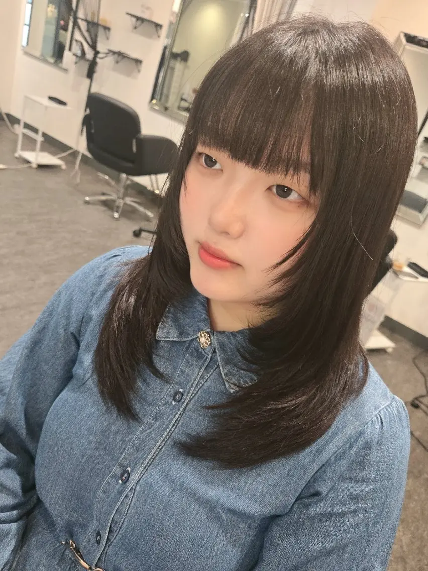 ロング ハイレイヤー レイヤーカット カット LEE HANAのヘアスタイル