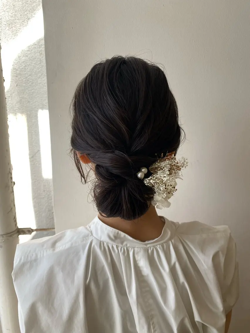セミロング ヘアアレンジ 浴衣 🌸透明感艶 カラー🌸Yuukiのヘアスタイル