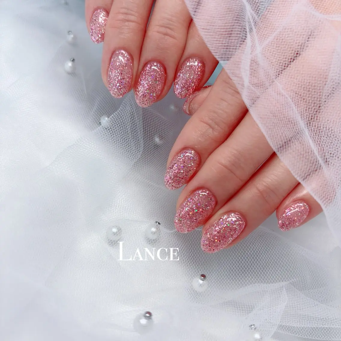 ネイル キラキラネイル 韓国ネイル マグネットネイル 春ネイル ワンホンネイル ハンドネイル Lance nailのネイルデザイン