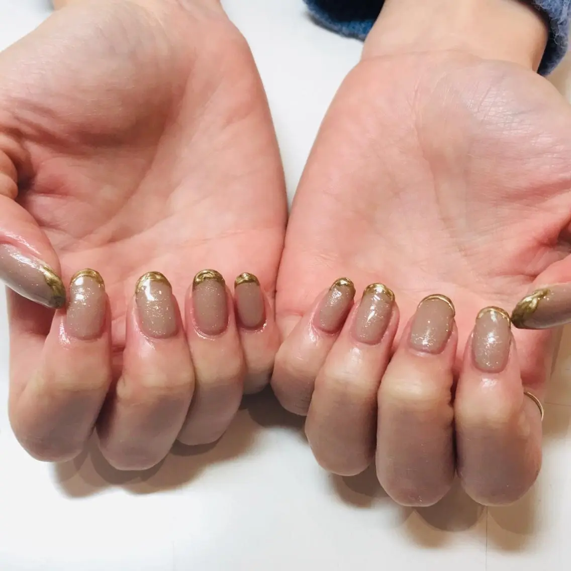 ネイル ゴールド ワンカラーネイル ハンドネイル Yukako. Nのネイルデザイン
