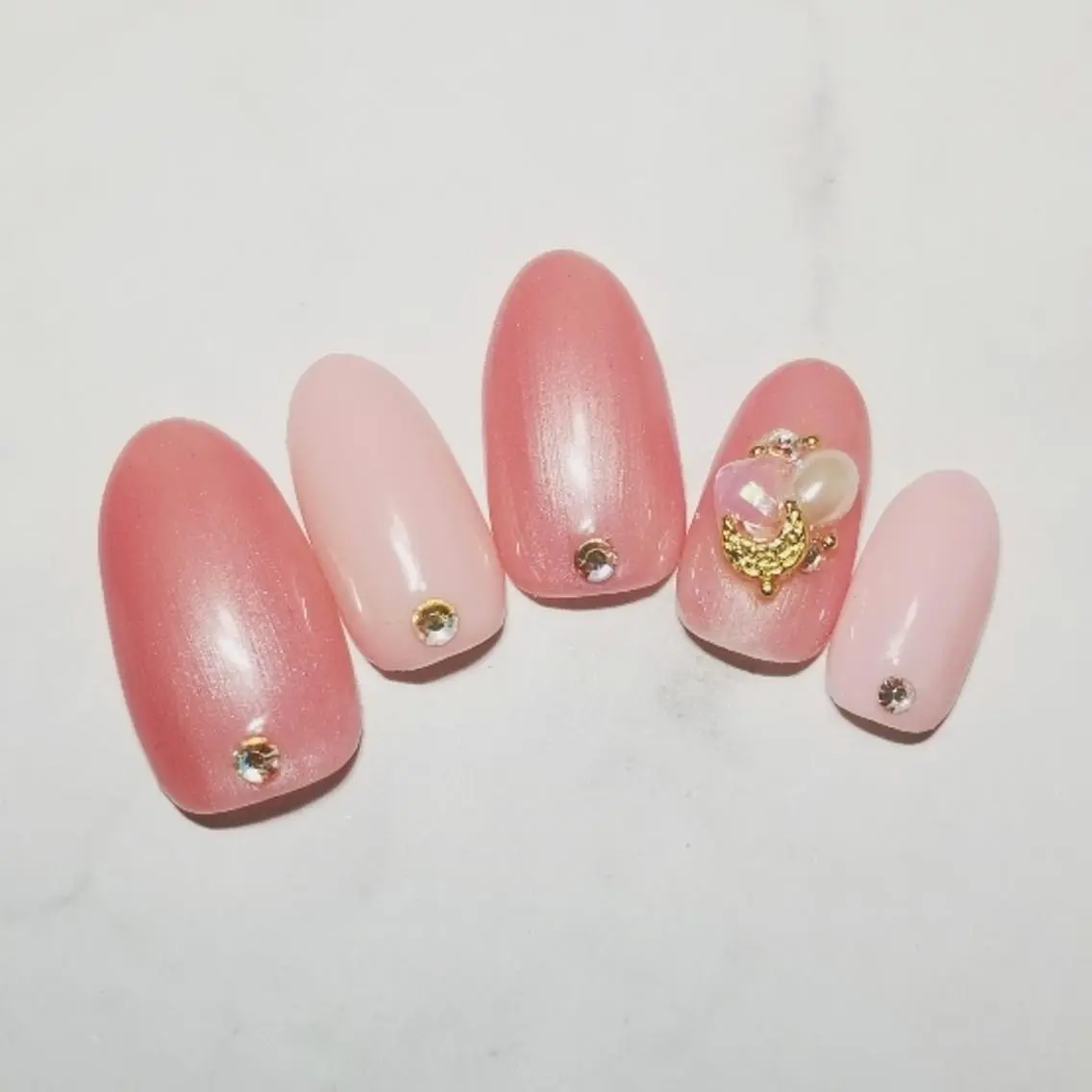 ネイル ピンク シンプルネイル 博多ネイル ｍｉｍｉのネイルデザイン