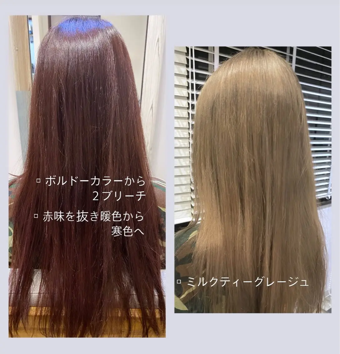 カラー ブリーチ ケアブリーチ シルバー 佐藤 沙也輝のヘアスタイル