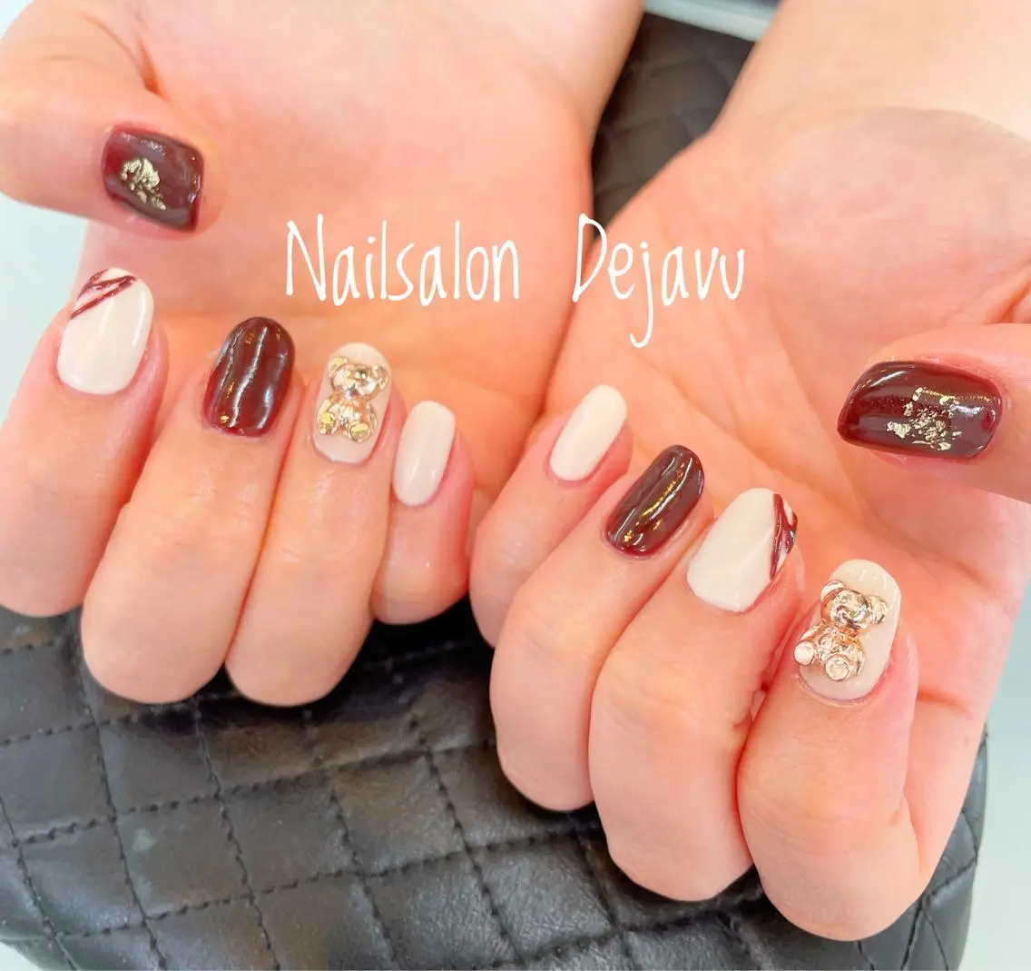 ネイル アートネイル フットネイル シンプルネイル バレンタイン Nail salon Dejavu 🌿のネイルデザイン