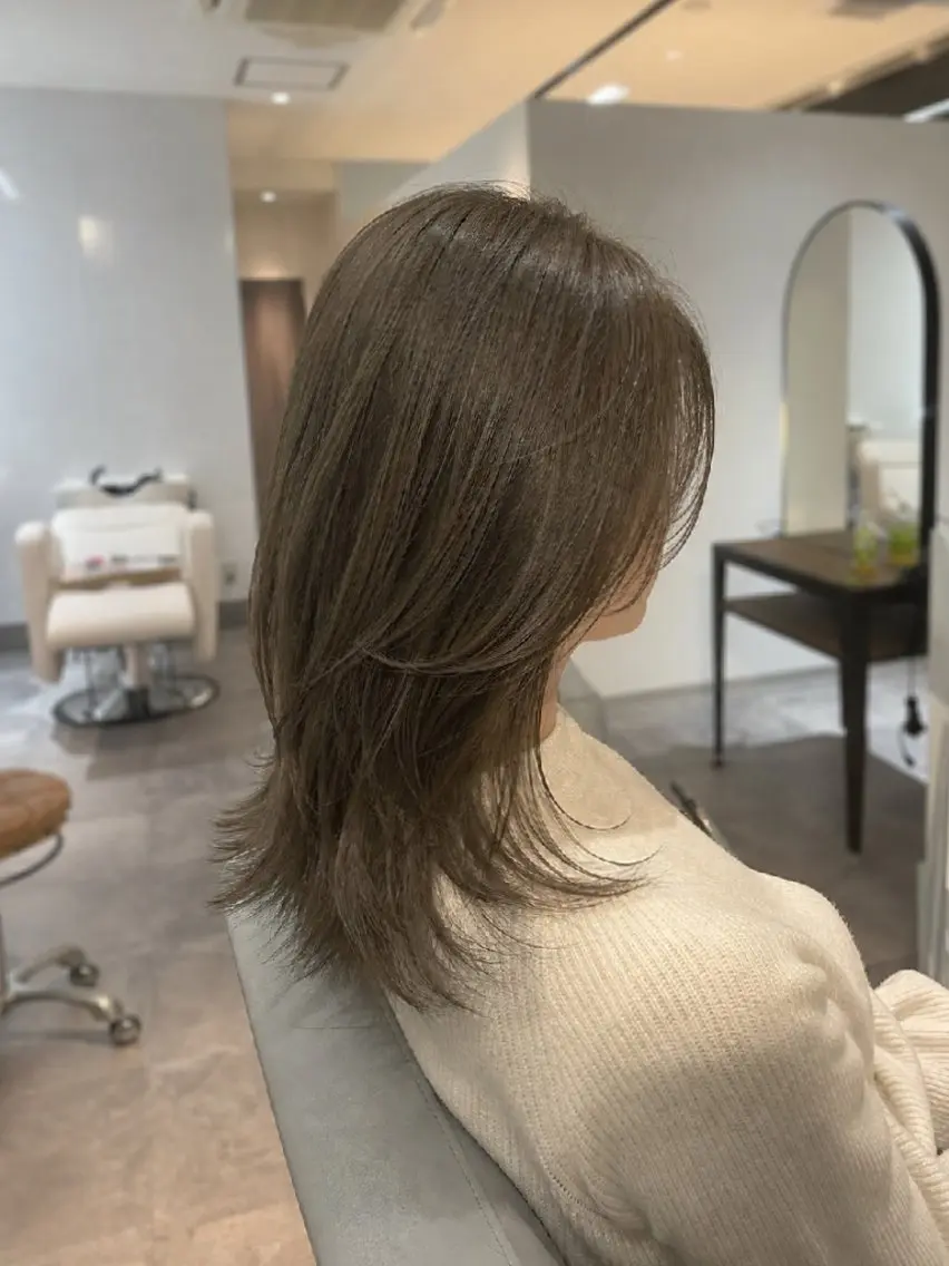 ミディアム FUBUKI🦩💛 /縮毛矯正/髪質改善のヘアスタイル
