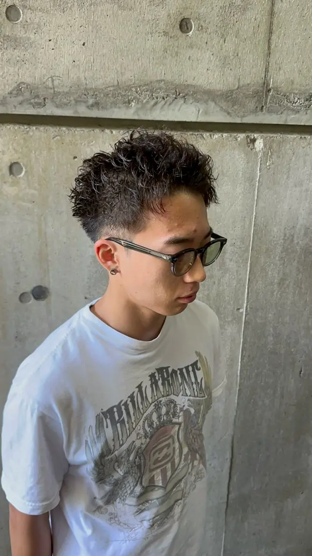 パーマ メンズ メンズパーマ スパイキーショート 五十嵐 圭音のヘアスタイル